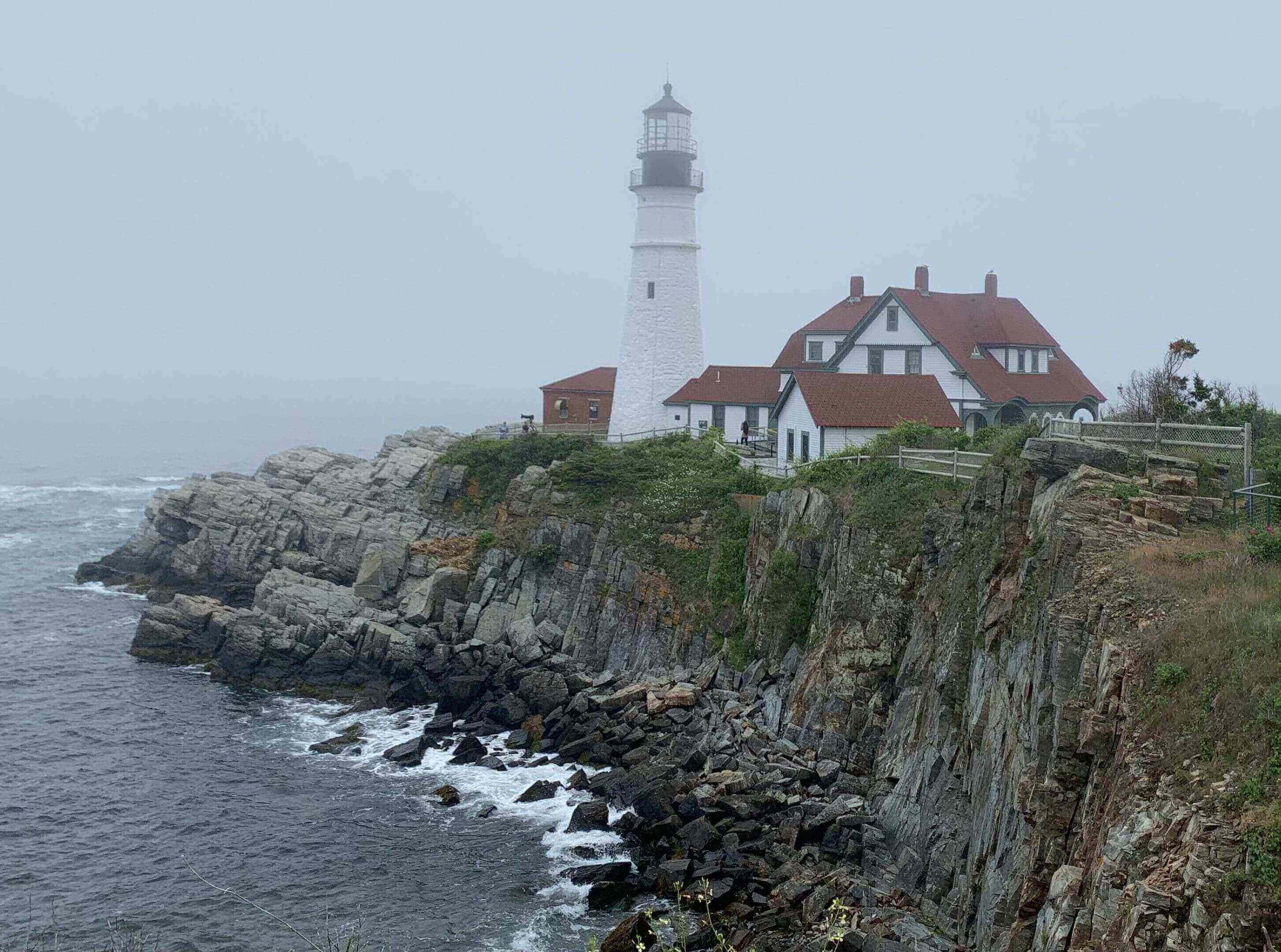 Portland Head Light on a foggy Maine afternoon