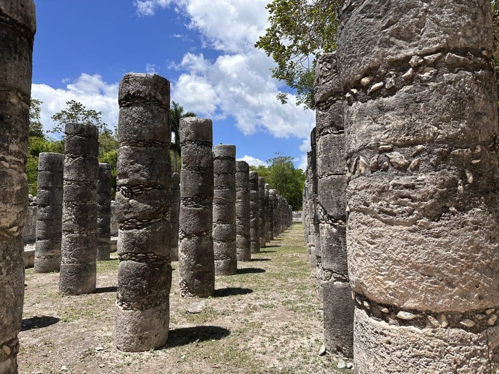 The Group of the One Thousand Columns, next to The Temple of the Warriors at Chichen Itza.

