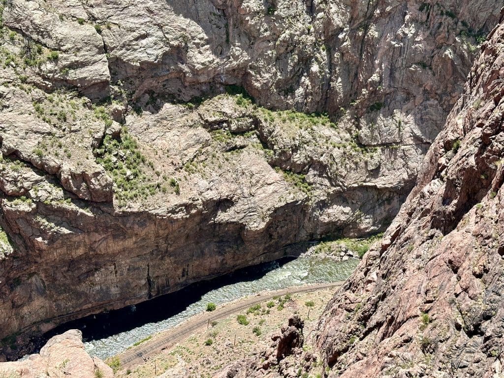 View of Arkansas River below Royal Gorge Bridge, Canon City, Colorado