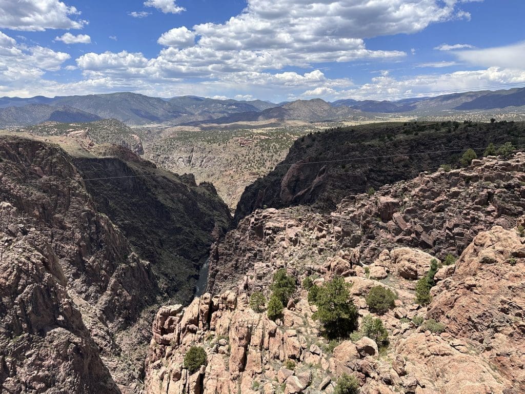 Northern view of Royal Gorge, in Canon City, Colo., from Royal Gorge Bridge.
