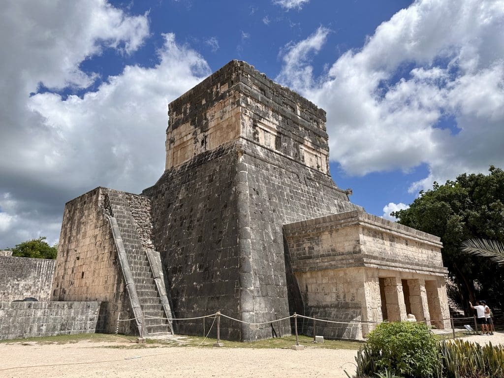 The Temple of the Jaguars at Chichen Itza.