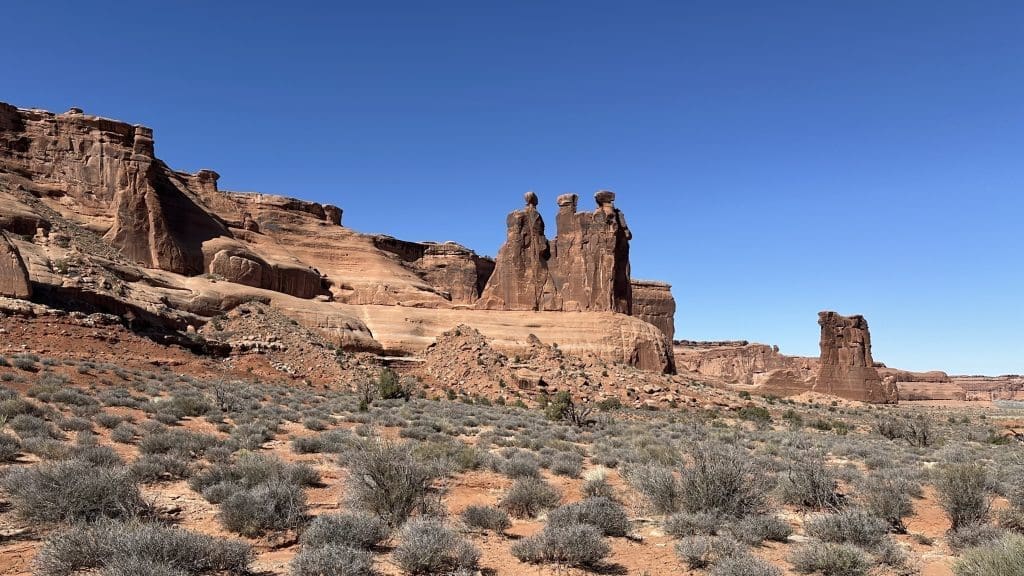 Three Gossips and Sheep Rock at Arches National Park