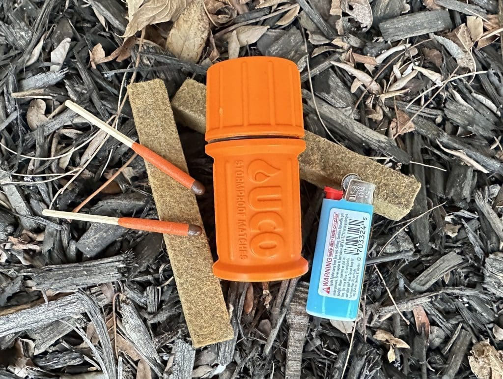 Waterproof matches, fire starter, and lighter 