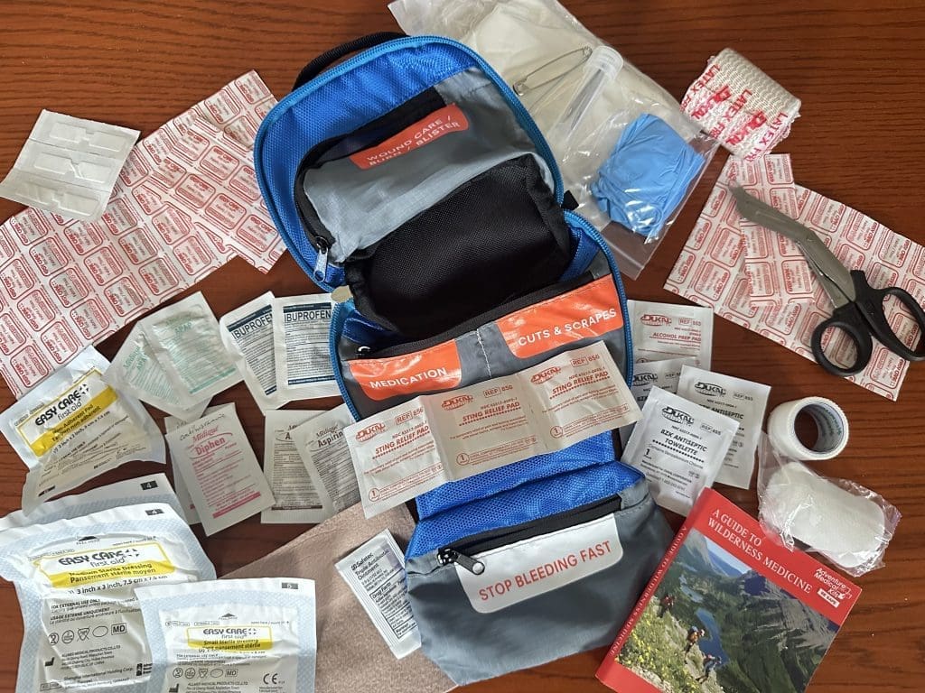 Contents of Adventure Medical Kit, Mountain Series for Hikers
