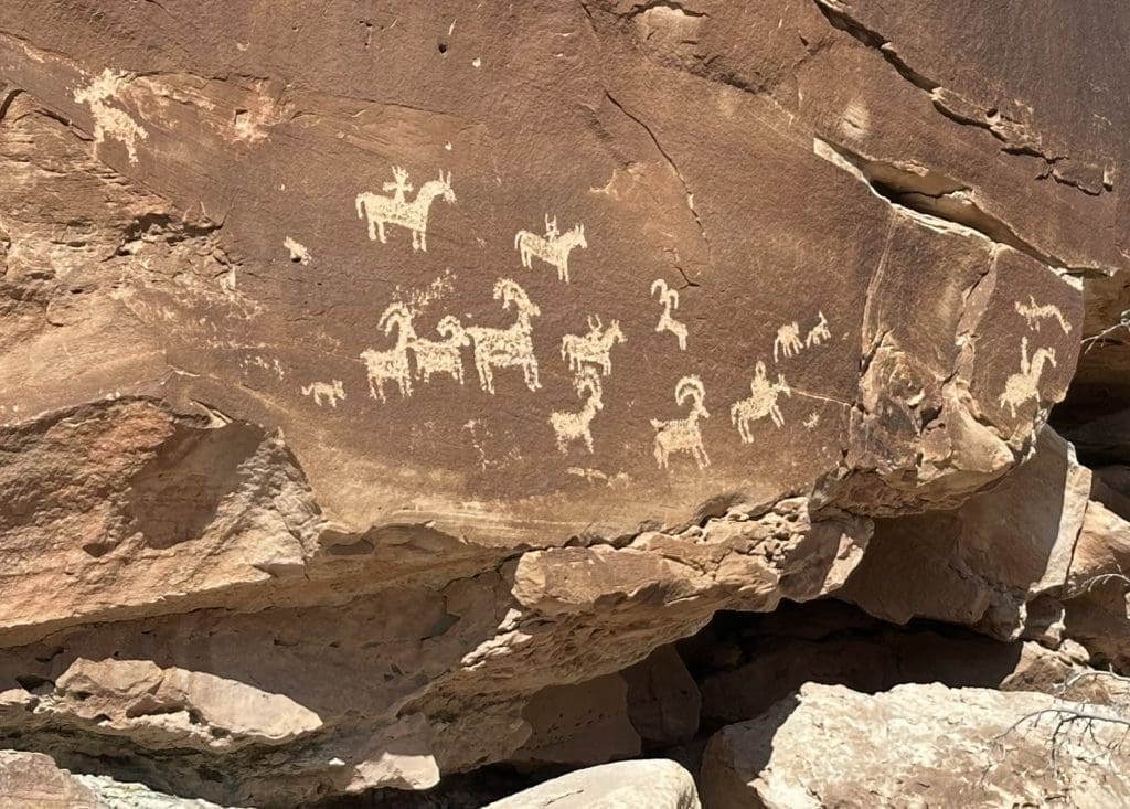 Petroglyph Panel at the Wolfe Ranch near Delicate Arch