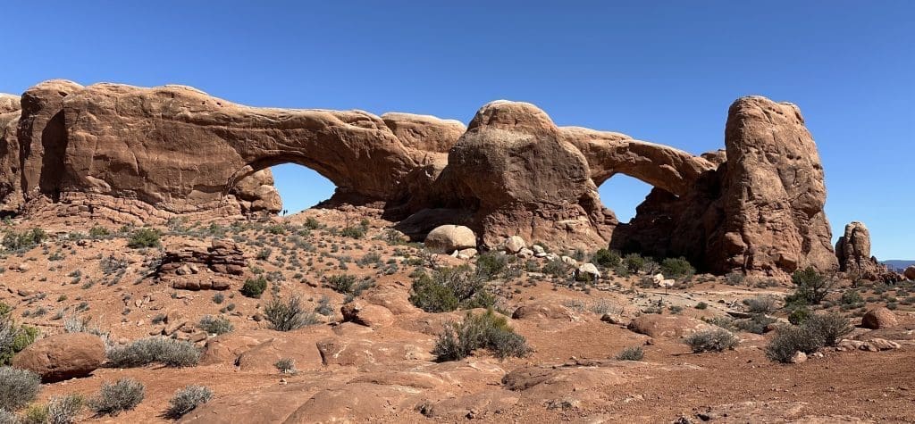 The North and South Windows at Arches National Park