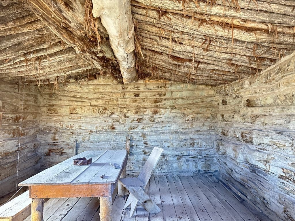 Inside the Wolfe Ranch cabin