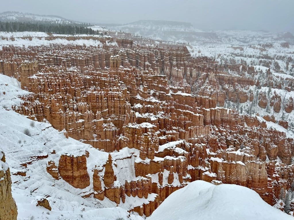 Inspiration Point as snowstorm ends