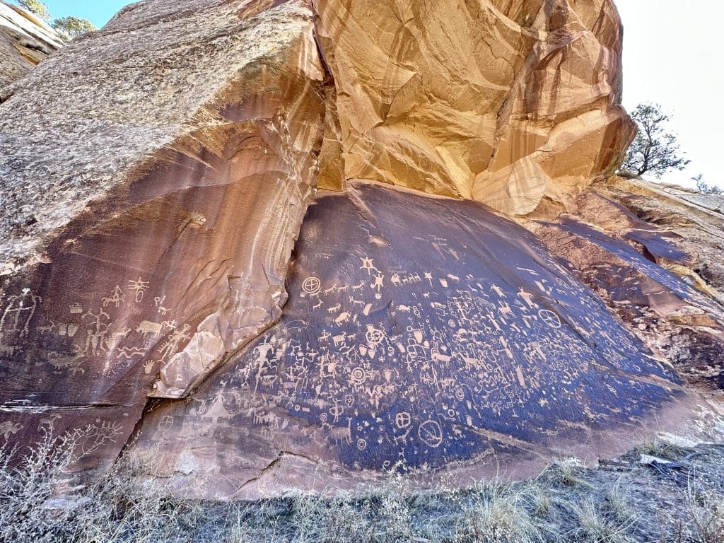 Newspaper Rock outside Needles District of Canyonlands National Park