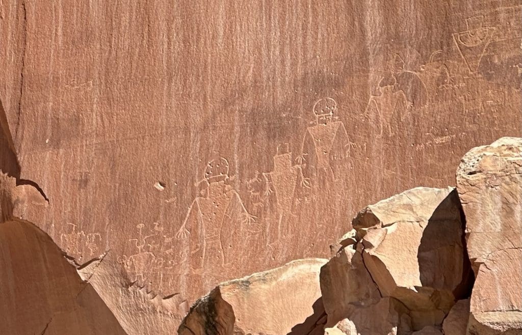 Fremont Culture Petroglyph Panel at Capitol Reef National Park