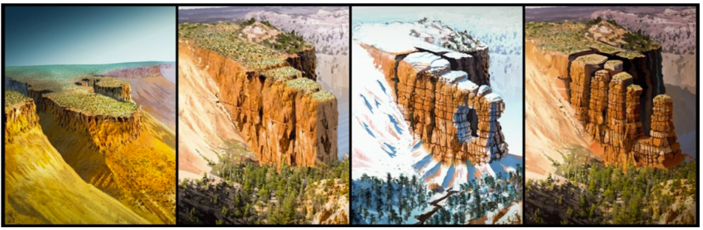 NPS graphic shows plateau erodes into walls, windows, then hoodoos