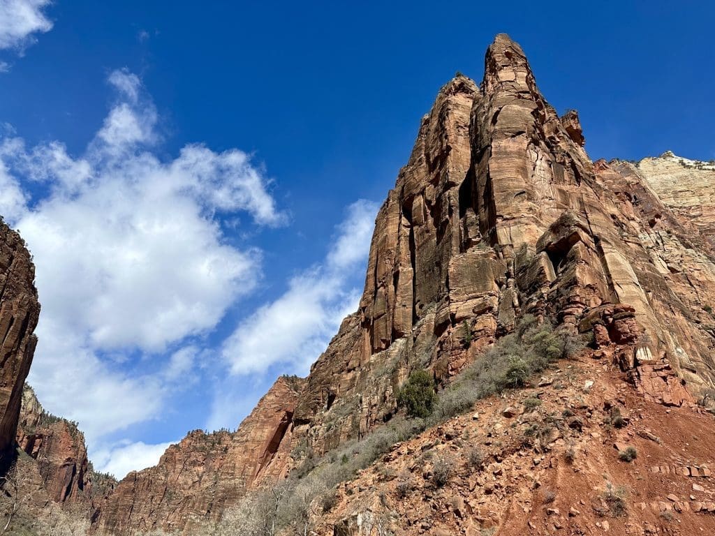 View from the Big Bend area of Zion Canyon