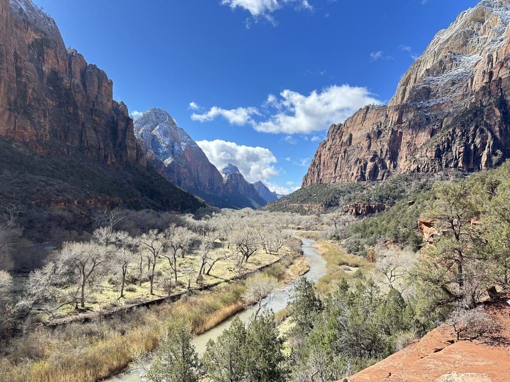 View on the way to the Emerald Pools in Zion National Park