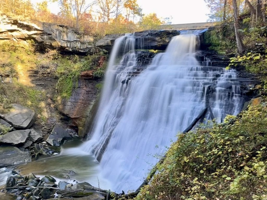 Brandywine Falls from the boardwalk in Cuyahoga Valley National Park