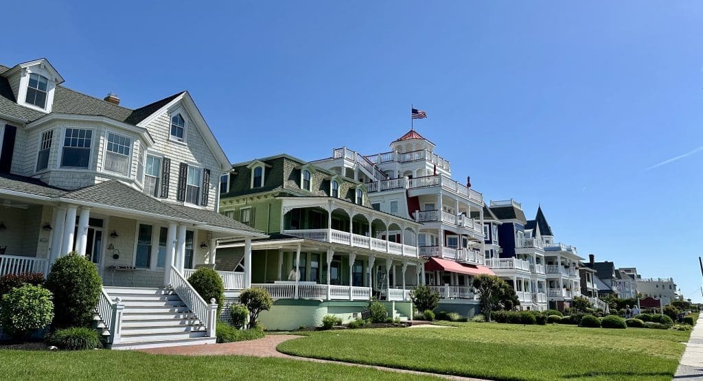 Beach Avenue mansions along the coast of Cape May