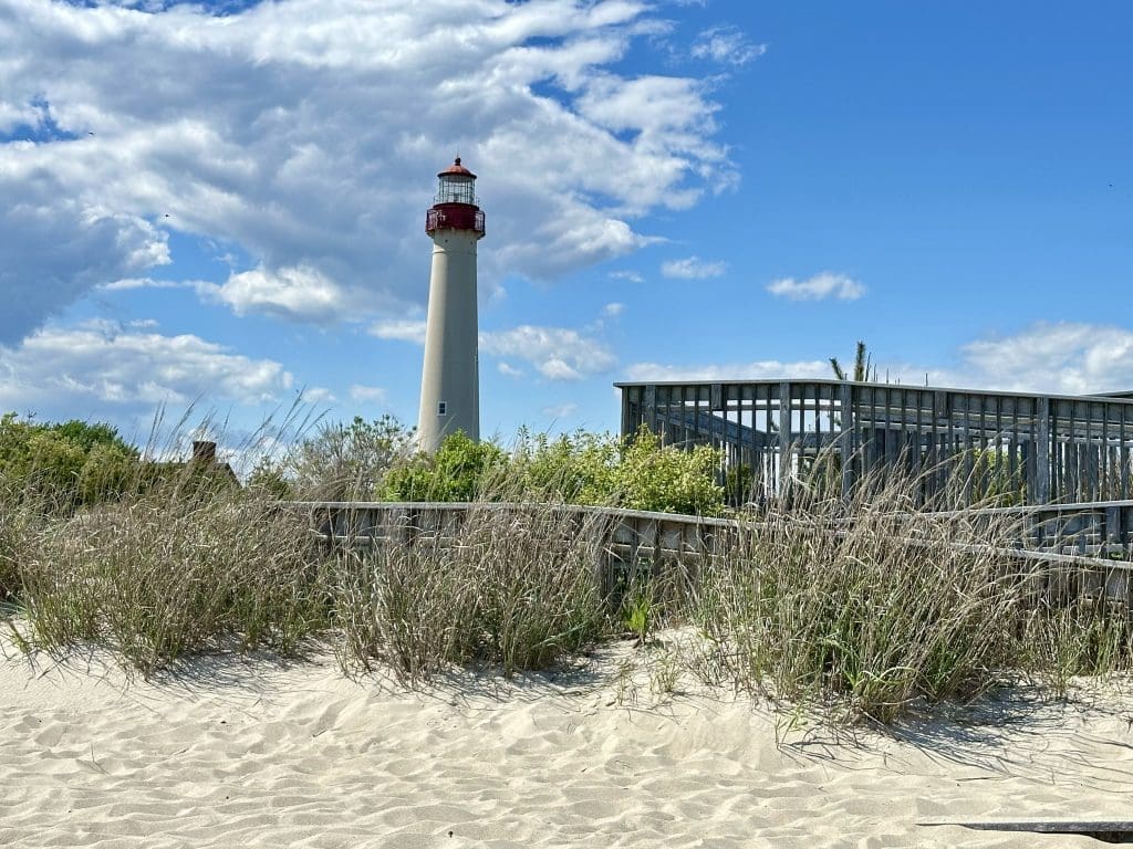 Cape May Light from the Cape May Point State Park beach
