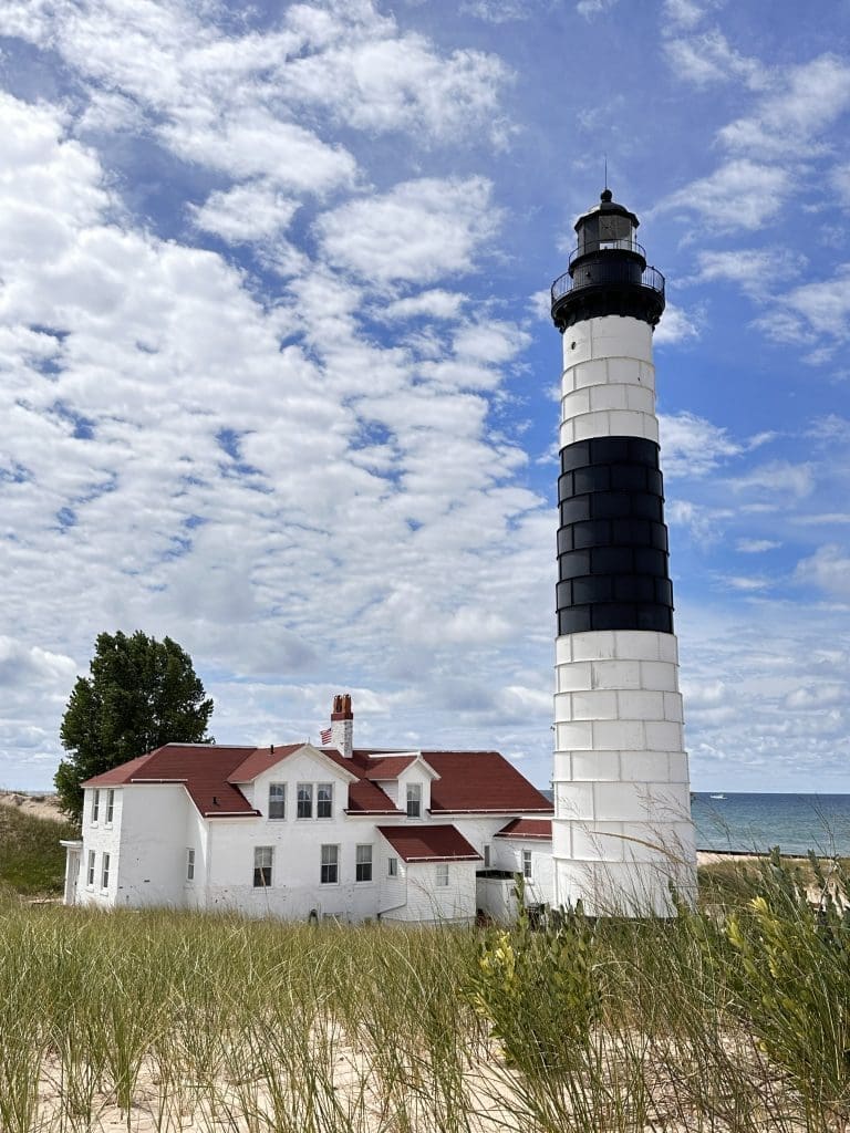 Big Sable Point Light, at Ludington State Park, is 112 feet tall