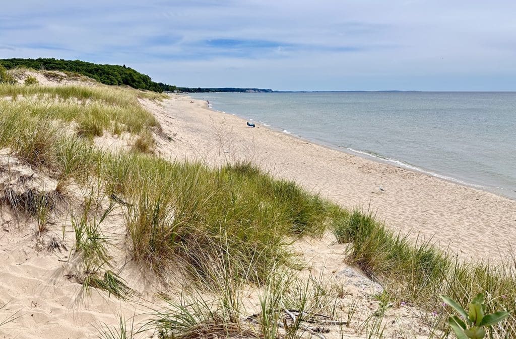 Lake Michigan Beach along M-116 is more secluded 