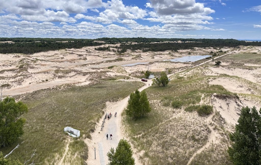 Walk through dunes to Big Sable Lighthouse