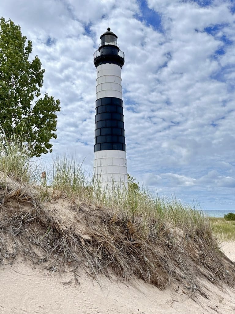 Big Sable Point, in Ludington State Park, stands 112 feet 