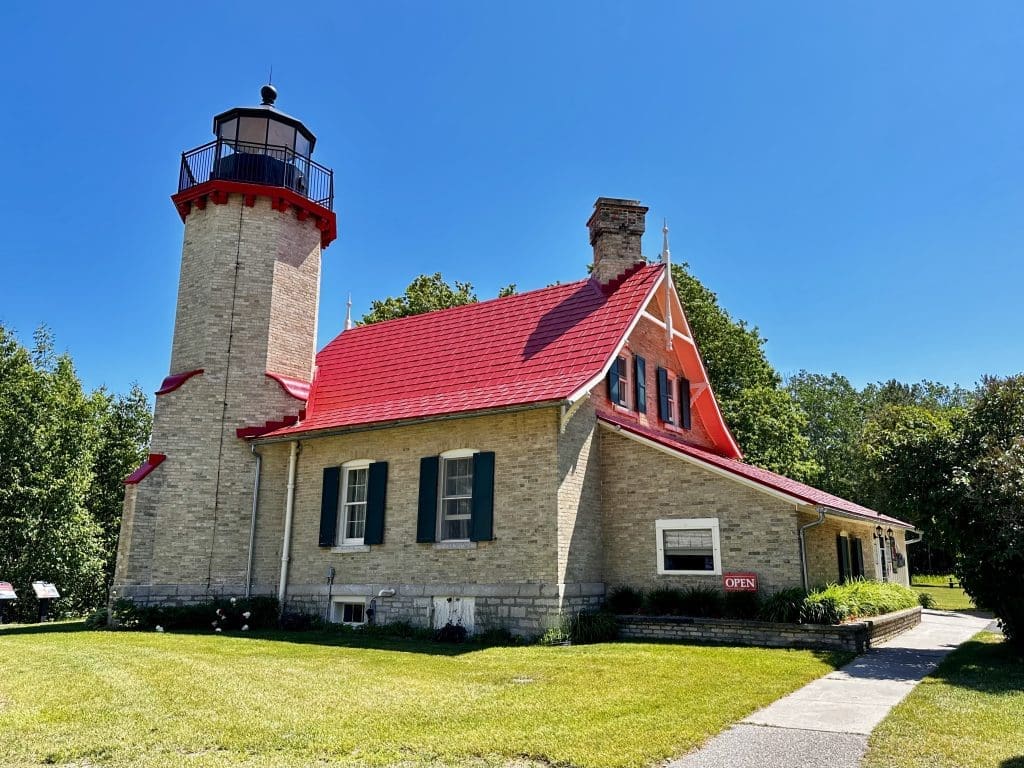 McGulpin Point Lighthouse, close to Mackinac Bridge