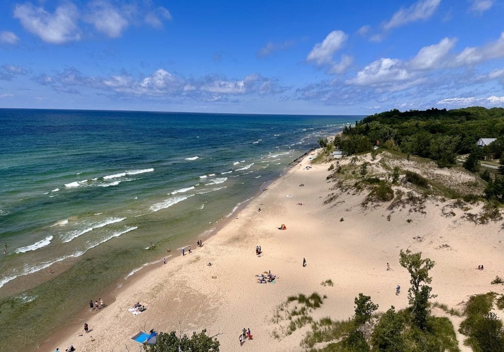 View of Lake Michigan atop of Little Sable Point